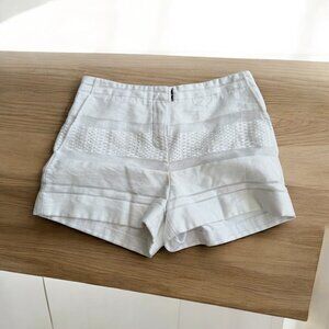 AX ARMANI EXCHANGE White Paneled Dress Shorts Size 4
